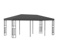 Iiaky Gazebo 3x6 m Antracite in Tessuto,Gazebo Pergola Con Telo Impermeabile Richiudibile E Struttura Rettangolare In Acciaio Inossidabile Ad Alta Densità,Per Arredo Giardino,Terrazzo e Attività Comme