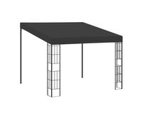 Iiaky Gazebo a Parete 3x3 m Antracite in Tessuto,Gazebo Pergola Con Telo Impermeabile Richiudibile E Struttura Rettangolare In Acciaio Inossidabile Ad Alta Densità,Per Arredo Giardino,Terrazzo e Attiv