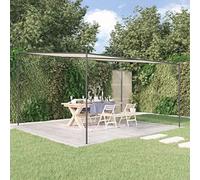 Iiaky Gazebo Bianco 4x4 m 180 g/m² Tessuto e Acciaio,Gazebo Pergola Con Telo Impermeabile Richiudibile E Struttura Rettangolare In Acciaio Inossidabile Ad Alta Densità,Per Arredo Giardino,Terrazzo e A