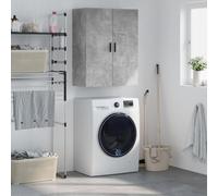 Iiaky Mobile a Parete Grigio Cemento 69,5x34x90 cm-Armadietto Bagno Sospeso da Parete Armadio Mobiletto Salvaspazio Mobile da Cucina Camera da Letto Lavatrice