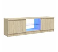 Iiaky Mobile Porta TV 120 cm Mobile Porta TV con Illuminazione LED a Orientabile Il Colore Mobile Porta TV Soggiorno-Rovere sonoma-120 x 30 x 36 cm