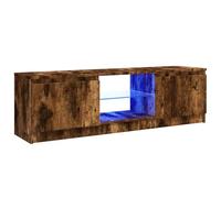 Iiaky Mobile Porta TV 120 cm Mobile Porta TV con Illuminazione LED a Orientabile Il Colore Mobile Porta TV Soggiorno-Rovere fumo-120 x 30 x 36 cm