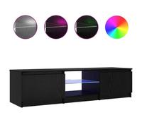Iiaky Mobile Porta TV 140 cm Mobile Porta TV con Illuminazione LED a Orientabile Il Colore Mobile Porta TV Soggiorno-Rovere nero-140 x 40 x 36 cm