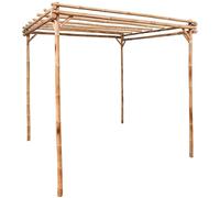 Iiaky Pergolato in bambù 170x170x220 cm,Pergolato in bambù impregnato,per la Protezione dal Sole e Arredamento Esterni