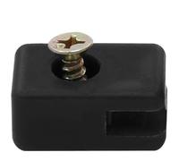 Iiaky Supporto per Fili Recinzioni Giardino e Vite 100 Set Antracite,Piastrina di Fissaggio per Pali Quadrati della Rete Metallica a Pannello