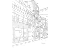 Iida Notebook - Japan Edition.: Notebook featuring original architectural digital sketches from the town of Iida