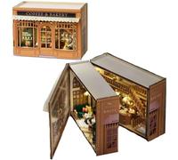 iiecreate Casa delle bambole in miniatura 3D con motivo per girare la pagina, con piccola casa delle bambole fai da te, con scala a LED, fantastico regalo di compleanno o San Valentino (Bei Guo Shi