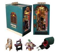 iiecreate Kit fai da te in stile antico cinese con puzzle in legno 3D, casa delle bambole con LED fermalibri fai da te per casa delle bambole, artigianato e hobby