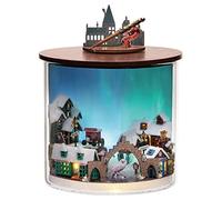 iiecrKiie Kit fai da te in miniatura e mobili per casa delle bambole, mini casa delle bambole 3D in legno, modello artigianale con copertura antipolvere e LED, idea creativa per la stanza per San