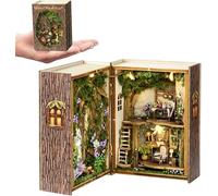 iiecrKiie Kit fai da te in miniatura e mobili per casa delle bambole, mini casa delle bambole in legno 3D, modello artigianale con LED, idea creativa per la stanza, regalo per San Valentino e