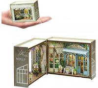 iiecrKiie Mini casa delle bambole in legno 3D con LED, kit fai da te in miniatura e mobili per casa delle bambole, idea creativa per la stanza per San Valentino e regalo di compleanno