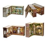 iiecrKiie Mini casa delle bambole in legno 3D con LED, kit fai da te in miniatura e mobili per casa delle bambole, idea creativa per la stanza per San Valentino e regalo di compleanno