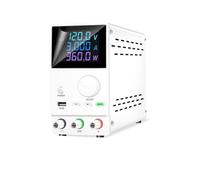 IIGEN Alimentatore da Laboratorio CC Regolabile 120 V 3 A con regolatore di Tensione USB Stabilizzatore banco di commutazione Placcatura Sorgente Ricarica Fai da Te(SPPS-A1203D W)