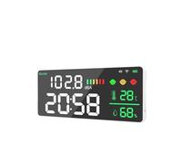 IIGEN Misuratore di Decibel, Digital Decibel Fonometro Temperatura umidità Decibel Test Sveglia Display a Colori LED Controllo App per misurazioni domestiche e di Fabbrica