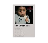 IIICanvas - Poster decorativo da parete per camera da letto, motivo: Lil Wayne Tha Carter, stampa artistica da parete, stile retrò, per camera da letto, 40 x 60 cm, senza cornice