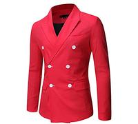 iikey Abiti Uomo Eleganti Doppio Petto Blazer Uomo Giacca Blazer Casual Blazer Blazer Da Uomo Slim Fit Con Un Bottone Suit Jacket Giacca Elegante Formale for Wedding Business Evening Da Lavoro