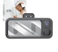 IINCOOY Supporto for Telefono da Doccia Impermeabile e Girevole, Custodia for Telefono da Doccia Bluetooth con Altoparlante, Compatibile con Tutti I Telefoni(Black)