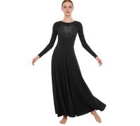 iiniim Abito da Danza Liturgica di Lode Donna Vestito da Ballo Lirico Donna Abito Balletto Vestiti Ballo Standard Ballerina Liturgia
