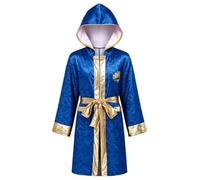 iiniim Bambini Completo Box Bimbo Accappatoio Da Boxe Bambino Costume Festa | Lunghezza Lunga,Con Tasche,Design Cappuccio,Cosplay,Eventi Arti Marziali,Grappling,Muay Thai,Spettacolo Teatrale,Training