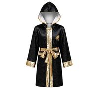iiniim Bambini Completo Box Bimbo Accappatoio Da Boxe Bambino Costume Festa | Lunghezza Lunga,Con Tasche,Design Cappuccio,Cosplay,Eventi Arti Marziali,Grappling,Muay Thai,Spettacolo Teatrale,Training