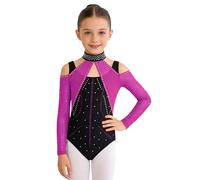 iiniim Bambini Leotard Da Ballo Per Ragazze Unitard Ginnastica Maniche Lunghe Bambine Body Ginnastica Bambine Costume Da Spettacolo Rosa scuro 15-16 anni