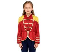 iiniim Costume Direttore Banda Musicale Batteristi Bambini Giacca Della Guardia Reale Uniforme Comandante Banda Musicale Marcia Rosso 15-16 anni