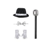 iiniim Costumi Palco Degli Anni ' E ' Cosplay Stelle In Sequine Lucenti | Retro,Costume Una Star Della Danza,Set Accessori Disco Degli Anni ',Costumi,Lucido,E ',Carnevale,Cosplay ',Per Halloween