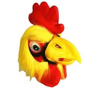 iiniim Maschere Realistiche In Lattice Animali Testa Intera Maschera Di Lattice Abito Elegante Pollo La Festa Carnevale Halloween Festa Gallo Giallo Taglia unica