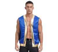 iiniim Uomo Costume Principe Abbigliamento Arabo Per Azzurro Halloween | Ideale Per Halloween E Carnevale,Design Vintage Medievale,Gilet Principe Elegante Uomo,Nightclub,Festa Di,Compleanno