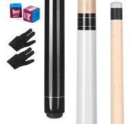 IIQ Bastone 2 in 1 Jump Break Stick da 793,8 g Heavy Hitter Jump Break Pool Stick 3 pezzi legno d'acero canadese (793,8 g)