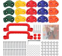 IIRC 17 manopole da arrampicata colorate per bambini, accessori per la casa dei giochi, con materiale di fissaggio, per torre di gioco e arrampicata