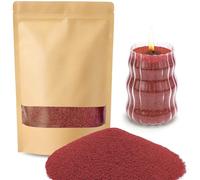 IIRC 500 g, sabbia per candele con stoppino (con 5 stoppini), candele creative fai da te, granuli di cera (rosso)