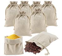 IIRC 8 pezzi Sacchetti Cotone 30 x 20 cm con Coulisse Sacchetti di Cotone per Alimenti Riutilizzabili in cotone naturale