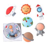Iirlvior Decorazioni per Torta Spaziale, 6 Pezzi Cake Topper per Torta Razzo Planet, Decorazioni Cupcake Toppers, Decorazioni per Bambini, Decorazioni Carine per Nascita Compleanno Bimbo Baby Shower