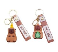 Iirlvior Set di 2 portachiavi Capybara, divertenti e carini per borse e zaini, graziosi accessori decorativi, oggetti da collezione