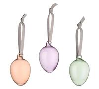 Iittala 1062501 - Set di 3 uovetti in vetro, multicolore, dimensioni: 4,8 x 7,5 cm