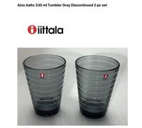 iittala Aino Aalto Tumbler colore grigio 33 cl - 11,16 once NUOVO 2 pezzi sca...