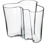 Iittala Alvar Aalto 1007041 - Vaso in vetro trasparente a forma di onda, 16 x 20,8 cm