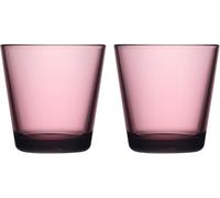 Iittala Kartio 1070585 - Set di 2 bicchieri in vetro, colore rosa, lavabili in lavastoviglie, dimensioni: 8 cm (A x L x L): 21 cl