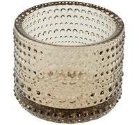 Iittala Kastehelmi - Portacandela in vetro, 64 mm, colore: Marrone