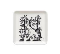 Iittala Piatto quadrato Taika in vitroporina Colore: nero e bianco, dimensioni: 12 x 12 x 1,9 cm, 1070928