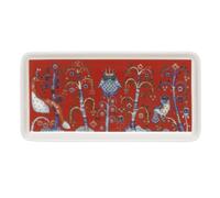 Iittala Piatto rettangolare Taika in vitroporina Colore: Bianco e Rosso Dimensioni: 12,3 x 12,2 x 1,9 cm 1072380