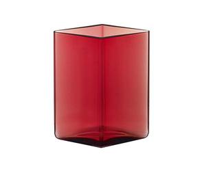 Iittala Ruutu 1015596 - Vaso, 11,5 cm x 14 cm, mirtillo rosso