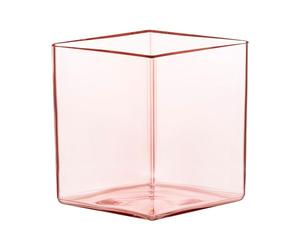 Iittala Ruutu 1070558 - Vaso in vetro, colore rosa salmone, dimensioni: 20,5 x 11,5 x 18 cm