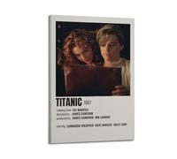 IIWERUW Titanic - Poster decorativo da parete su tela, stampa artistica da parete con musica e film, stile vintage, per soggiorno e camera da letto, 20 x 30 cm, con cornice