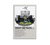 IIWERUW Twenty One Pilots, poster decorativo da parete su tela, stampa artistica da parete con musica e film, stile vintage, per soggiorno e camera da letto, 50 x 75 cm, senza cornice