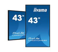 IIYAMA LH4341UHS-B2 VISUALIZZATORE DI MESSAGGI, 42,5 ", UHD 4K, 1.920 x 720 Pixel, tempo di risposta 8 ms