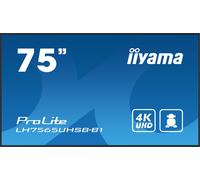 iiyama LH7565UHSB-B1 visualizzatore di messaggi Design chiosco 189,2 cm (74.5) LED Wi-Fi 800 cd/m² 4K Ultra HD Nero Processore integrato Android 11 24/7 (LH7565UHSB-B1)