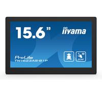 IIYAMA Modello di prodotto : 15,6' PCAP, 10 punti, pannello IPS, 1920x1080, 30ms, 450cd/m², 1000:1, 1xHDMI, USB (3x2.2), 4GB RAM, 32GB storage, RJ45 (LAN), VESA 100x100, Altoparlanti - Nouvo