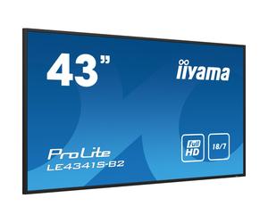 iiyama ProLite LE4341S-B2 Schermo professionale con risoluzione Full HD e lettore multimediale, perfetto come schermo pubblicitario 18/7.